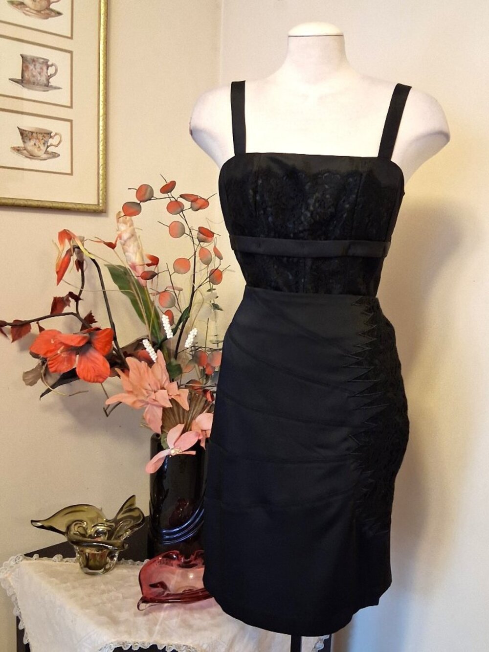 NWOT Infinitif Paris High Quality Unique Design A-Line Luxury Workwear Skirt 38